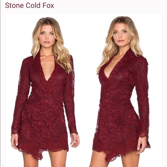 Stone Cold Fox Fillmore Lace Wrap Dress